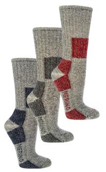 2 Paar TippTexx 24 Trekkingsocken, Outdoorsocken mit 85% Wolle vom Merinoschaf